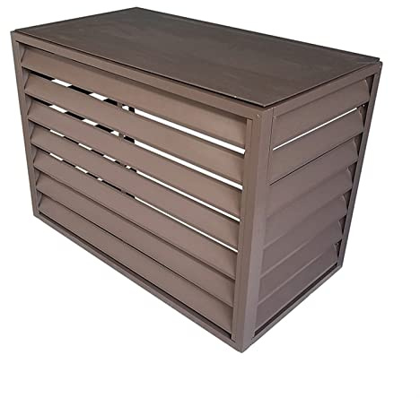 SZITW Zaunschirm für Klimaanlagen, Außen-Mülleimergehäuse, Blumenregal-Rollläden, Klimaanlagenabdeckung aus Aluminiumlegierung für Außengeräte, Metall-Pflanzenständer, Sichtschutz, Blumenregal (FA