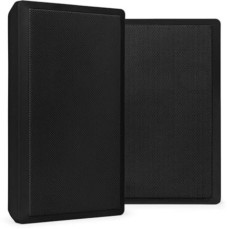 Altavoz Hi-Fi de Pared WSF 100V Plano 2 vías con woofer 5,25 y Tweeter 1, Sonido Claro y diseño Discreto para oficinas, Tiendas, pasillos o Salas de Espera, Blanco o Negro