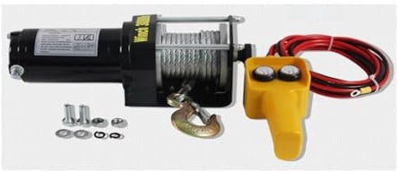 KONGMM Enrollacables, Cabrestante eléctrico portátil de 2000 LB a 3000 LB, 12 V y 24 V, for Coche, camión, barcaza, Remolque, herienta Manual, Extractor de Cable de Acero(50010040 3000LB 12V)
