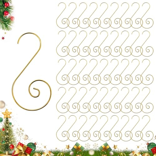 Aufhänger für Weihnachtskugeln, 120 PCS Christbaumkugel Aufhänger, Weihnachtskugel Haken, Christbaumkugeln Haken, Kugelaufhänger für Weihnachtsbäume, Girlanden, Weihnachtskugeln (F)