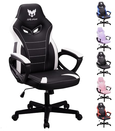 Play haha.Ergonomic high back seat with breathable mesh insert padded armrests tilt adjustment durable base lumbar support Faux leather surface for gaming home or office use