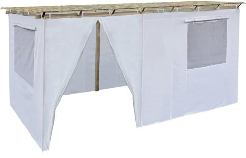 Sukkah in legno 3 x 5 m con tessuto - Kosher lemaehadrin - Skhah Non incluso