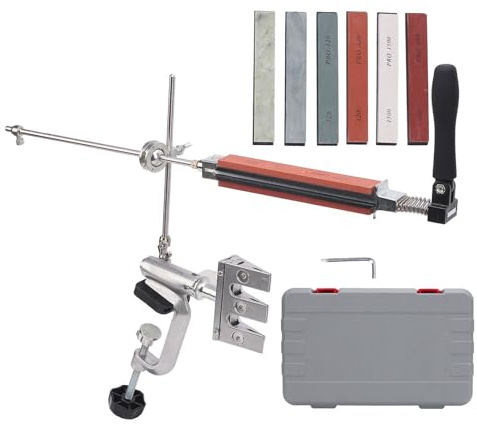 Aolidsive Kit D'affûtage de Couteaux, 6 Pierres à Aiguiser Réversibles à 360°, Aiguisoir Professionnel pour Chef de Cuisine, épluchage de Steak, Couteaux Japonais, avec Conception de
