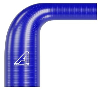 Silicone Hose 90 Degree Reducing Elbow Blue 76mm to 51mm (3 to 2) ID - 150mm (6) Legs