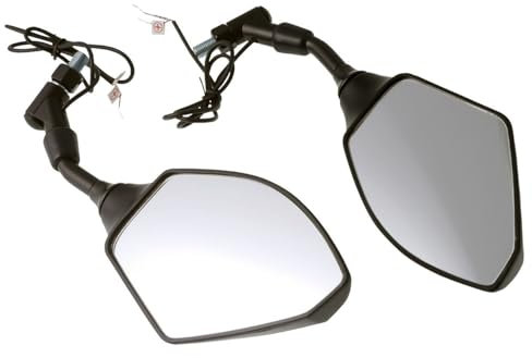 Spiegel mit Blinker LED, schwarz, E-gepr., Paar (301-560)