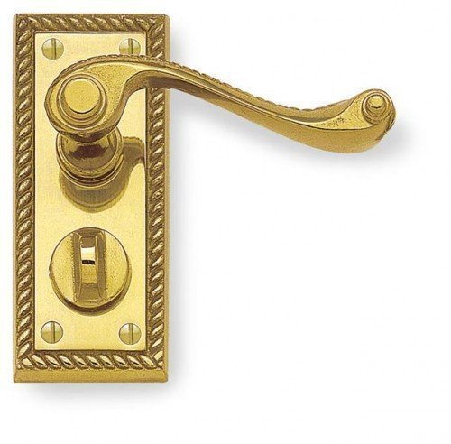 Frelan Hardware Georgian Brass Lever Privacy Door Handles