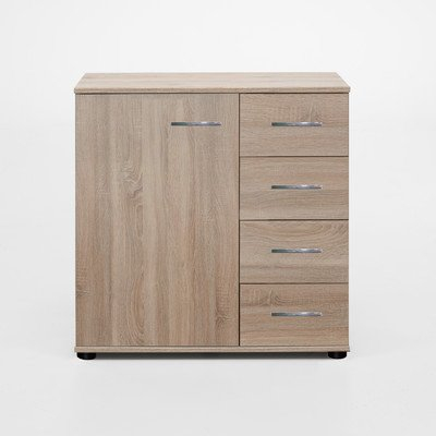 Wimex 759710 Kommode zusammen mit 1 Tür und 4 Schubladen Panel braun 81 x 41 x 83 cm