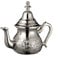 Tetera Marroquí en Plata Maillechort con Filtro Integrado y Manopla Auténtica Tradicional Modelo Grabado con Diseño Clásico Arabe Hecho a Mano Pequeña(Aproximadamente 350 ml 3 vasos)