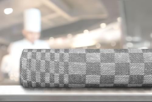 Castejo 8-er Pack Grubentücher in verschiedenen Farben 50 x 100 cm Halbleinen 55% Leinen 45% Baumwolle CA054 (schwarz)