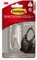 Command Medium Brushed Nickel Designer Hook, Indoor use - 1 Metal Medium Hook and 2 Adhesive Strips - Hang Jackets, Purses, Handbags, Backpacks, Hats, Scarves, Dog leads - Organise Damage Free