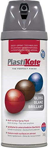 Plasti-kote 21101 400ml Premium Gloss - Medium Grey