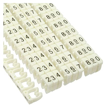InLine 59961I 100er Pack Kabelmarkierer 6mm, Nr.0-9, weiß