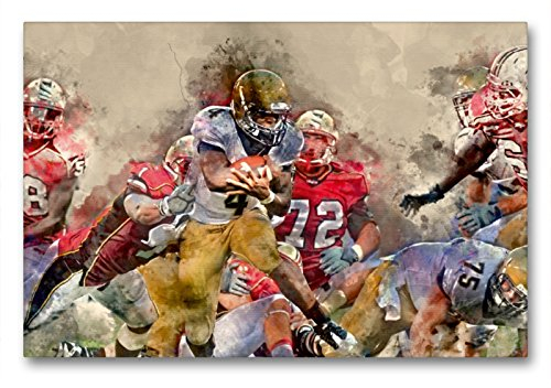 Premium Textil-Leinwand 90 x 60 cm Quer-Format American Football | Wandbild, HD-Bild auf Keilrahmen, Fertigbild auf hochwertigem Vlies, Leinwanddruck von Peter Roder