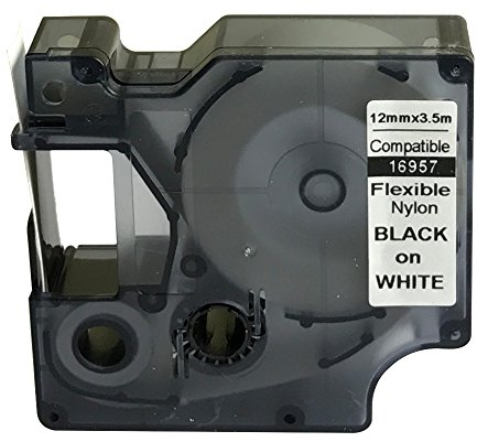 NEOUZA Compatible for DYMO 16957 16953 S0718040 D1 LabelManager Flexible Nylon Label Tape Length 3.5m (12mm)