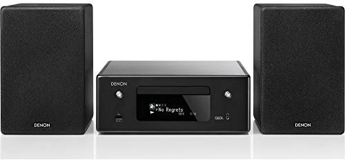 Denon CEOL-N10 Mini HiFi System with CD Player, Sound System for TV, Bluetooth, 2x Optical Input, Google Assistant / Siri / Alexa Compatible, Music Streaming, HEOS Multiroom - Black