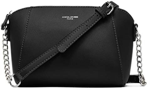 David Jones - Kleine Umhängetasche für Damen, Trapez – Handtasche mit Kette, Schultertasche, PU-Leder, Crossbody-Tasche, Abendtasche, Mode, Arbeit, Shopping, elegant, modisch, schick, Schwarz, Größe,
