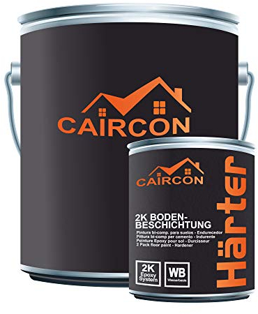 CAIRCON 2K Epoxidharz Bodenbeschichtung für Garage, Beton & Werkstatt Steingrau - 10Kg