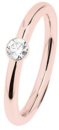 Ernstes Design Evia Ring R467WH Edelstahl vergoldet Zirkonia Vorsteckring