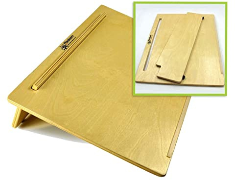Playlearn Ergonomic Writing Slope | Wooden Writing Board | 20° Slope for Correct Posture | Non-Slip Surface | Extra-Wide (18 x 14 inches) | Rustic Functional Brown Wood