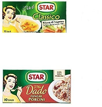 3x Star dado funghi porcini + 3x Star classico Steinpilze Suppenwürfel Brühe