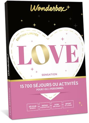 Wonderbox - Love Sensation - Coffret Cadeau - Idée Cadeau Multi Activités