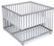 FabiMax Laufgitter 100x100 cm, 3-fach höhenverstellbar, Parkettrollen, Buche, grau lackiert
