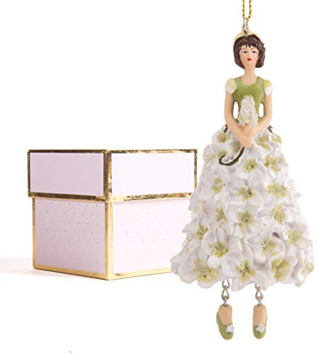 ROSEMARIE SCHULZ Heidelberg Blumenmädchen Figur Flieder weiß mit Geschenkbox Flower Fairy Dekofigur Blumenkind