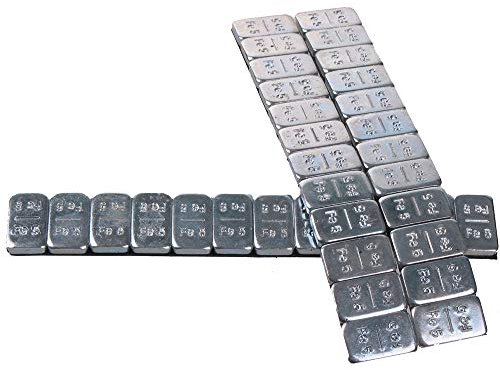 BB-EP Klebegewicht – 50 Riegel a 60 Gramm (12x5 gr.) Auswuchtgewicht – Wuchtgewicht für Alufelgen Silber-Glänzend – 3 kg