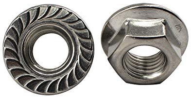 Dado a vite in acciaio inox 304 M6 Flangia con motivo a fiore esagonale, antiscivolo, confezione da 60 pezzi