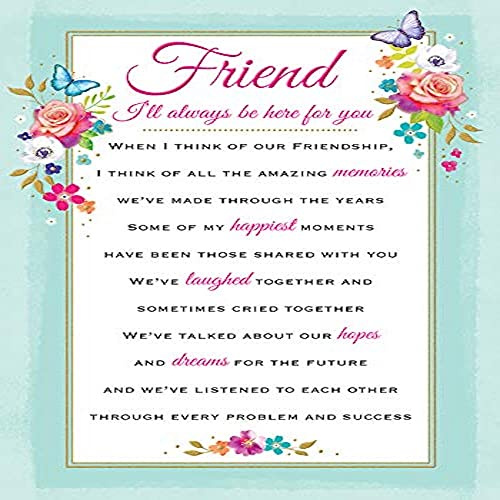 Piccadilly Greetings Heartfelt Wishes Sentimental Birthday Card Friend - 9 x 6 inches - Regal Publishing