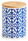 Zeller 19818 Vorratsdose Marokko, 600 ml, Keramik, blau/weiß, ca. Ø 9,5 x 12,2 cm