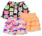 Amazon Essentials Jupe-Short à Volants en Maille (Anciennement Spotted Zebra) Fille, Lot de 3, Noir Chat/Orange Clair/Rose Imprimé Arc-en-Ciel, 4 Ans