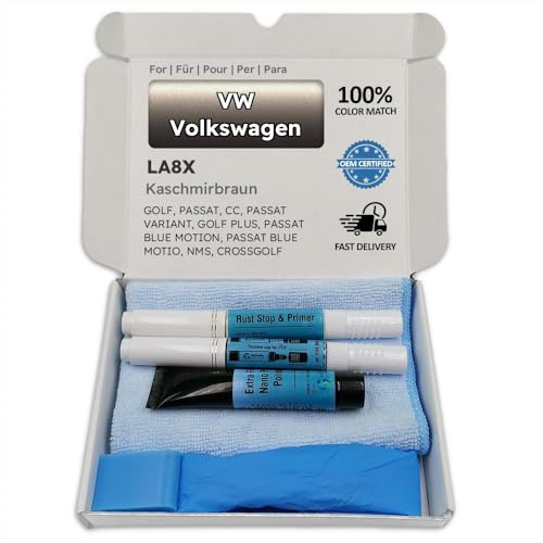 Genuine Colors Lackstift KASCHMIRBRAUN LA8X für VW Volkswagen Braun Golf Passat CC Variant Plus Blue Motion MOTIO Nms CROSSGOLF