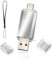 Chiavetta USB 2 in1 32 GB, Type C Pendrive 32GB USB C Flash Drive 32 Giga 2-in-1 OTG Penna USB 32 GB per PC/Tablet/Laptop/Smartphone con Tipo C, Xiaomi/Oneplus/Huawei (Silver)