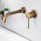imiiHO 011 Robinet de lavabo mural en laiton brossé Bronze