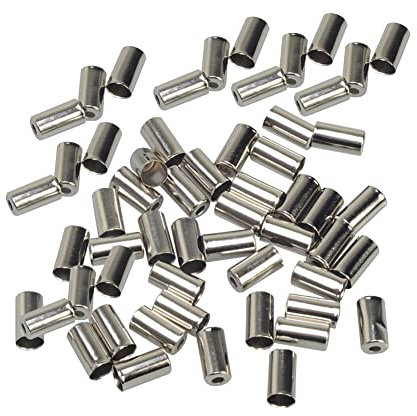 HugeDE 100 Pcs 5mm Copper Bike Brake Cable Tips Caps End Crimp Brake Cable Housing Ferrule End Caps for Road Mountain Bikes