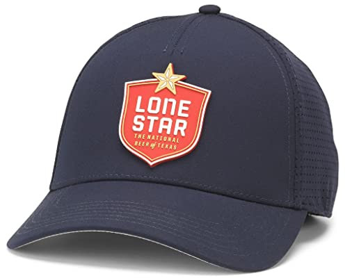AMERICAN NEEDLE Texas Lone Star Beer Baseballmütze, offizielles Lizenzprodukt, verstellbar, Super Tech Valin (Marineblau), Einheitsgröße