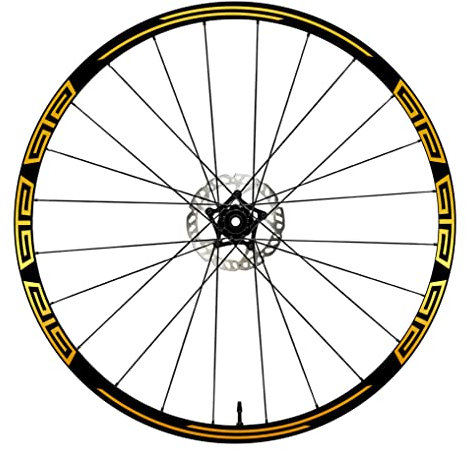 DualColorStampe Fahrrad-Aufkleber Felgen MTB Zubehör B0048 (28-29'' Zoll, Gold)