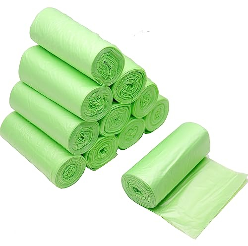 ZHEZHE 240PCS, Trash bags 6L/1.2Gallon small Garbage bags,food waste bags,small bin bags,Recycled,Tough, degradable