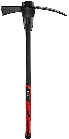 INTERTOOL Cutter Mattock - 36” Digging Tool for Gardening with Cutter & Adze - Non-Slip Fiberglass Handle HT08-0307
