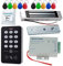 jasugKEY Kit de Sistema de Control de Acceso RFID de 125KHz con Cerradura magnética eléctrica de 180KG y Fuente de alimentación DC12V, Cerradura de Puerta Inteligente para Seguridad en el hogar