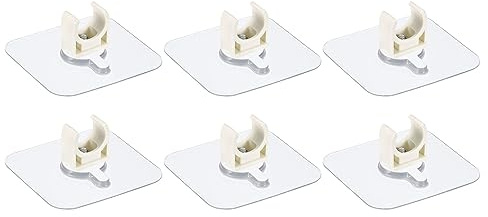QUARKZMAN PVC Acqua Tubo Morsetto Clip, 6pz Adatto per 16mm(5/8) OD | Tubazione, Tubo Gancio Supporto Forma-U, Tubo Clip con Adesivo, per Tubo Acqua, Tubazione Gas