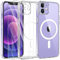 Qasyfanc Coque Magnétique Compatible avec iPhone 12 Mini et Protection Caméra, Coque iPhone 12 Mini Mince et 2 Pièces Verre Trempé [Protection Militaire] Antichoc Dos Anti Rayures, Transparent