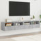 HETFTJN TV-Wandschränke 2 STK, Tv Eckschrank Fernsehtisch Hoch Fernseher Tisch Modern Sideboard Holz Geeignet für Wohnzimmer Den Flur Fernseher Kleine Räume Betongrau 80x30x30 cm Holzwerkstoff