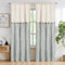 ASPMIZ Baumwoll-Leinen-Vorhänge im Landhausstil, rustikaler Knopfvorhang, Leinen-Fenstervorhang, Paneele, grüne Streifen, Landhausvorhänge für Wohnzimmer, Schlafzimmer, Fenstervorhänge, 132 x 213 cm