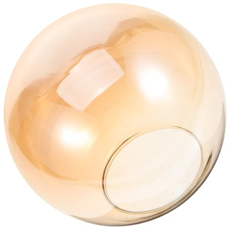 DEARMAMY Ersatz Kugel Lampenschirm Aus Glas Transparenter Globe Lampenschirm Für Pendelleuchte Deckenleuchte Mit Abgerundeten Kanten Leichter Glaslampenschirm
