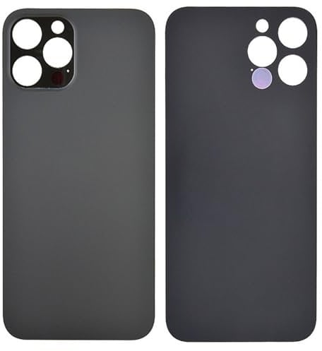 ZAMAN Back Glass Replacement for iPhone 12 Pro Max with, Big Hole Rear Back Cover Glass Replacement All Carriers (Graphite)