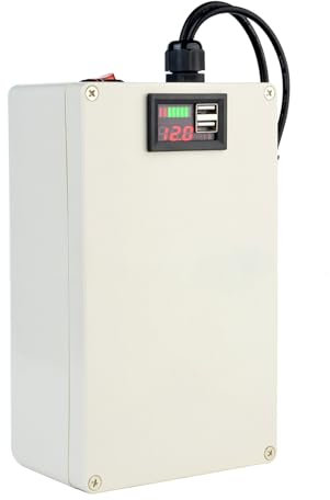 SSCYHT 12V 10.4Ah 20Ah 30Ah 40Ah 50Ah Rechargeable Power Lithium-Ion Battery Portable Lithium Polymer Battery Pack with Dual USB 5V Output + Charger Fit for 12V Equipment,40Ah