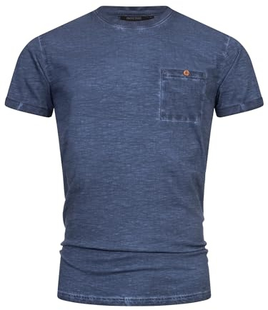 Indicode Herren INKilmon T-Shirt aus Baumwolle mit Rundhals-Ausschnitt | Klassisches Herrenshirt für warme Tage mit Rundhalsausschnitt, Herrenshirt, T-Shirt, Freizeitshirt, Sommershirt für Männer
