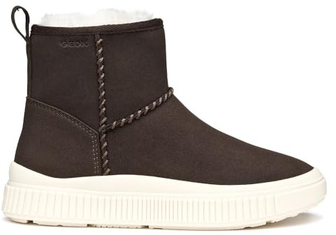 Geox Girls' J Laquinny GirlAnkle Boot, Dk Coffee, 4 UK